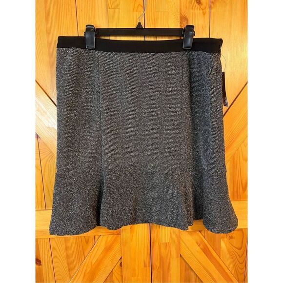Liz Claiborne SZ 14 Black/Gray Skirt A-line Lined NWT (3606) - Picture 1 of 3